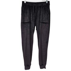 House Of Harlow Velour Jogger Pants Black Women's Size S Athleisure Lounge Wear
